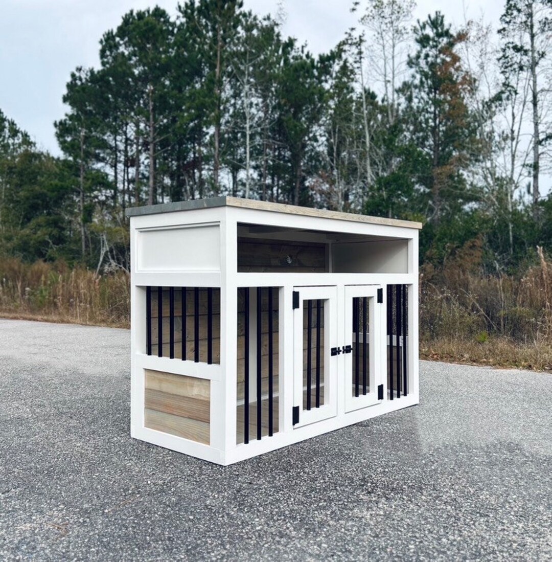 Entertainment Center Dog Kennel FREE SHIPPING Farmhouse Dog Kennel Dog