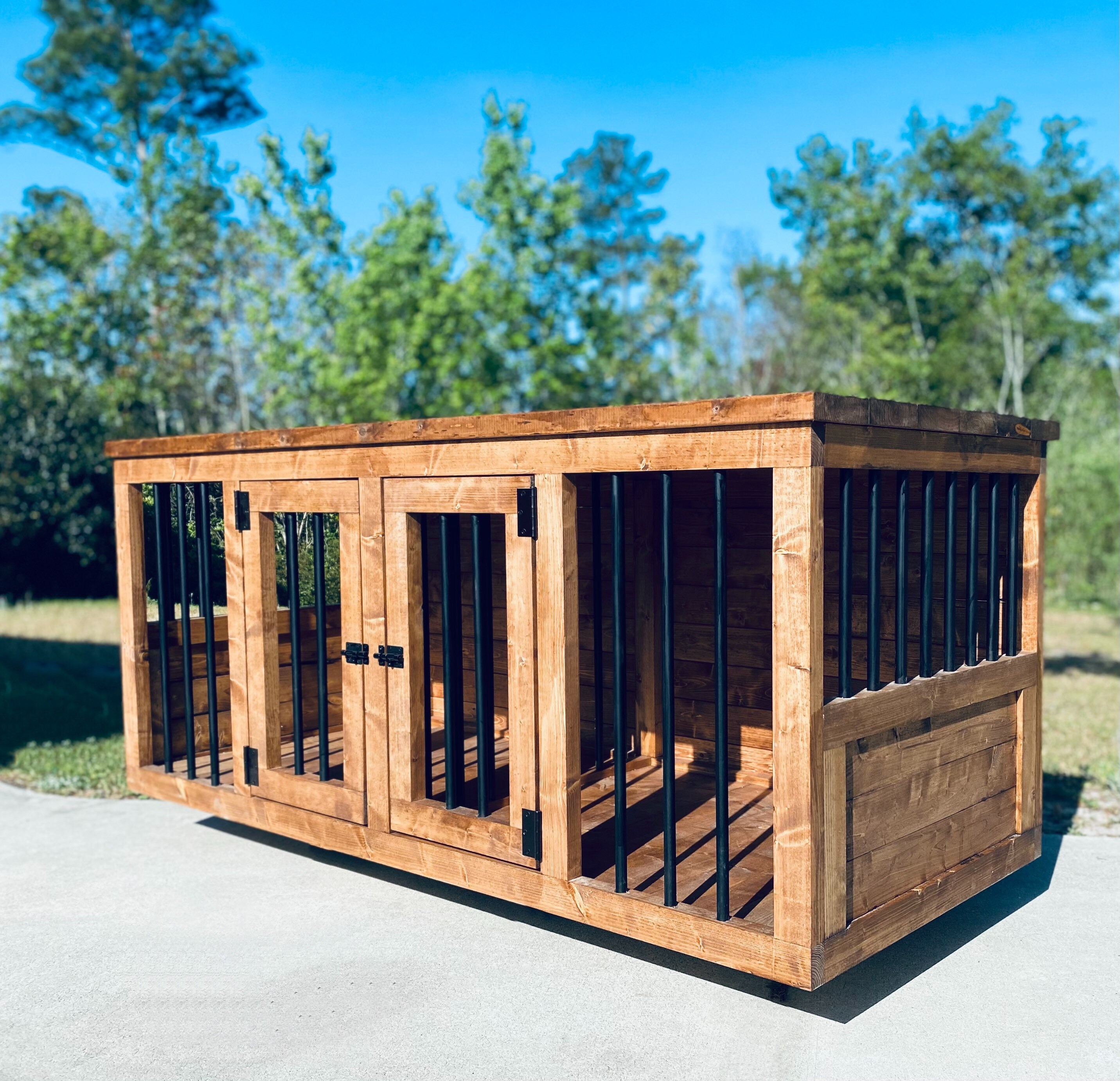 Dog Kennel // FREE SHIPPING // Farmhouse Dog Kennel // Dog Etsy