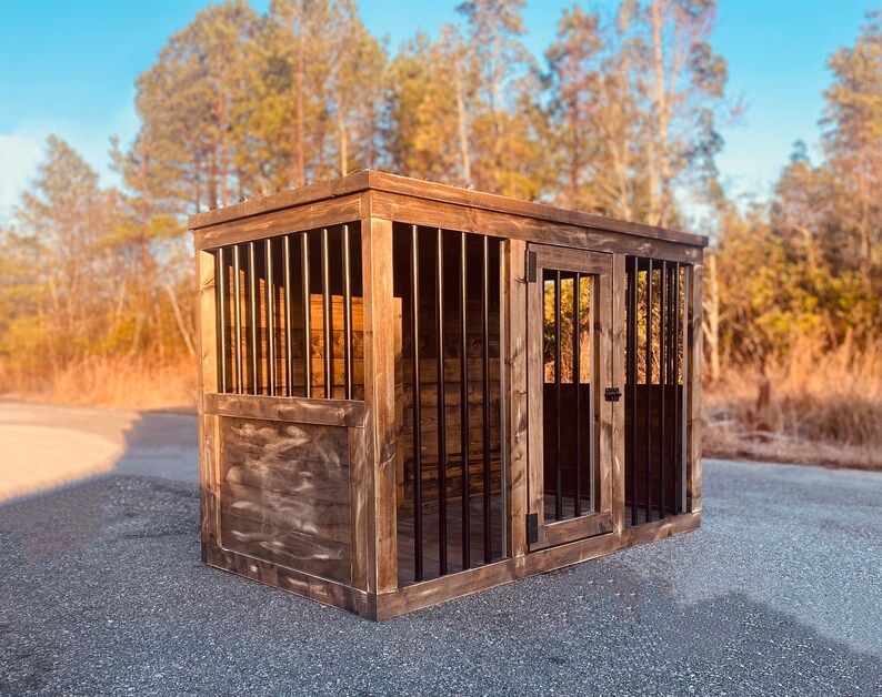 Dog Kennel // FREE SHIPPING // Farmhouse Dog Kennel // Dog Etsy
