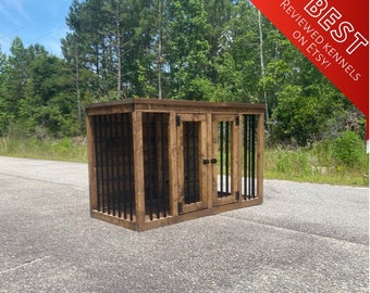 Dog Kennel // FREE SHIPPING // Farmhouse Dog Kennel // Dog Crate // Dog Furniture // Rustic Dog Kennel // Tv Stand // Indoor Dog House