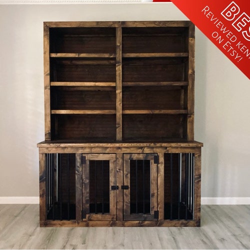 Dog Kennel Hutch Shelving FREE SHIPPING Buffet Table Etsy