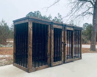Dog Kennel // FREE SHIPPING // Farmhouse Dog Kennel // Dog Crate // Dog Furniture // Rustic Dog Kennel // Tv Stand // Indoor Dog House