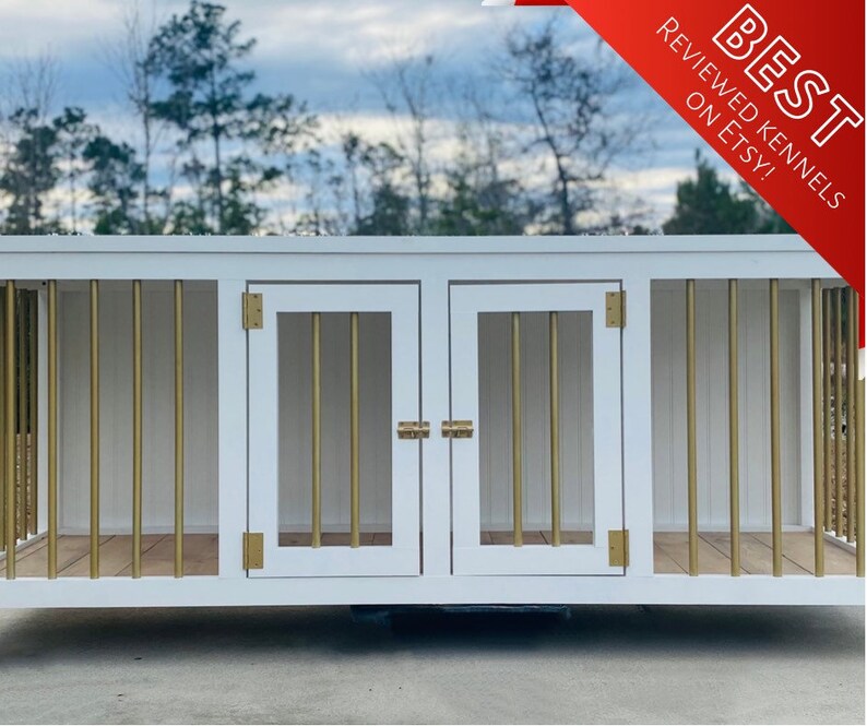 Dog Kennel // FREE SHIPPING // Farmhouse Dog Kennel // Dog Etsy