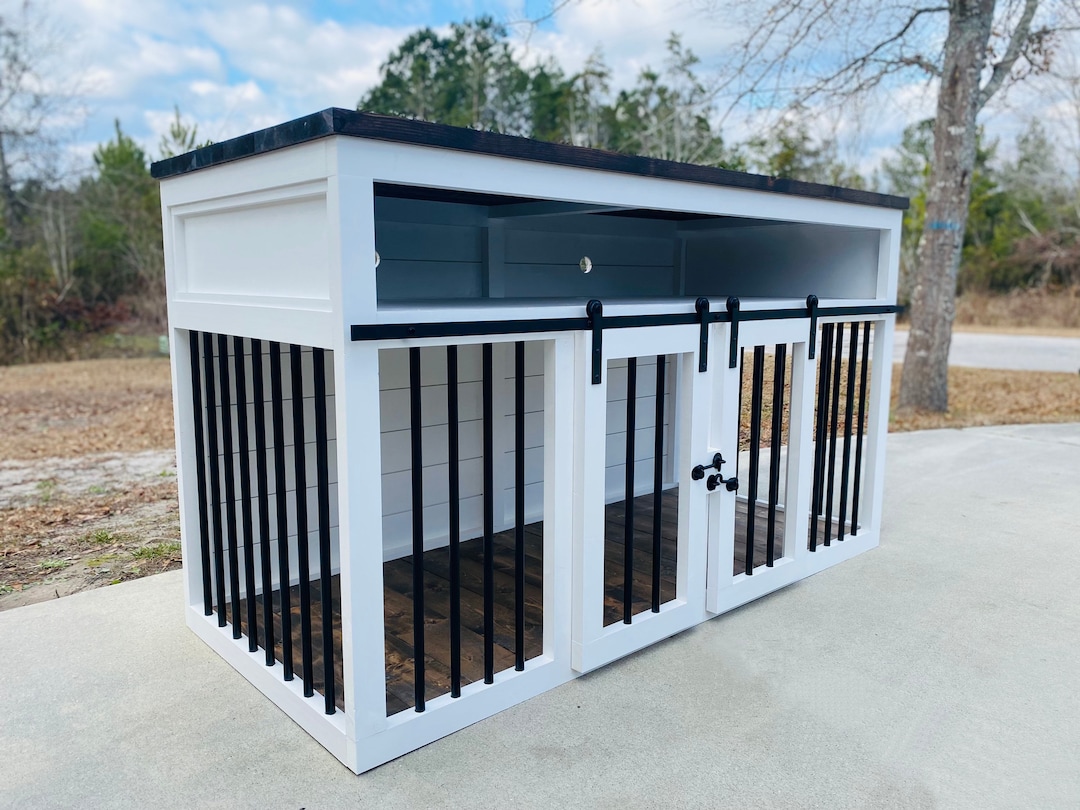 Entertainment Center Dog Kennel FREE SHIPPING Farmhouse Dog Kennel Dog