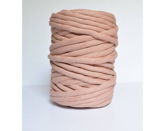 Corde en coton super douce de 60 m de 12 mm - 'ROSÉ' pour macramé et tissage 100% coton ficelle simple torsion