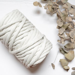 Super soft 12mm cotton string - &quot;LIGHT GREY&quot;
