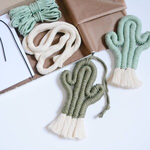 Cactus KIT - Make Your Own Little Macrame Cactus Wall Hanging, DIY ...