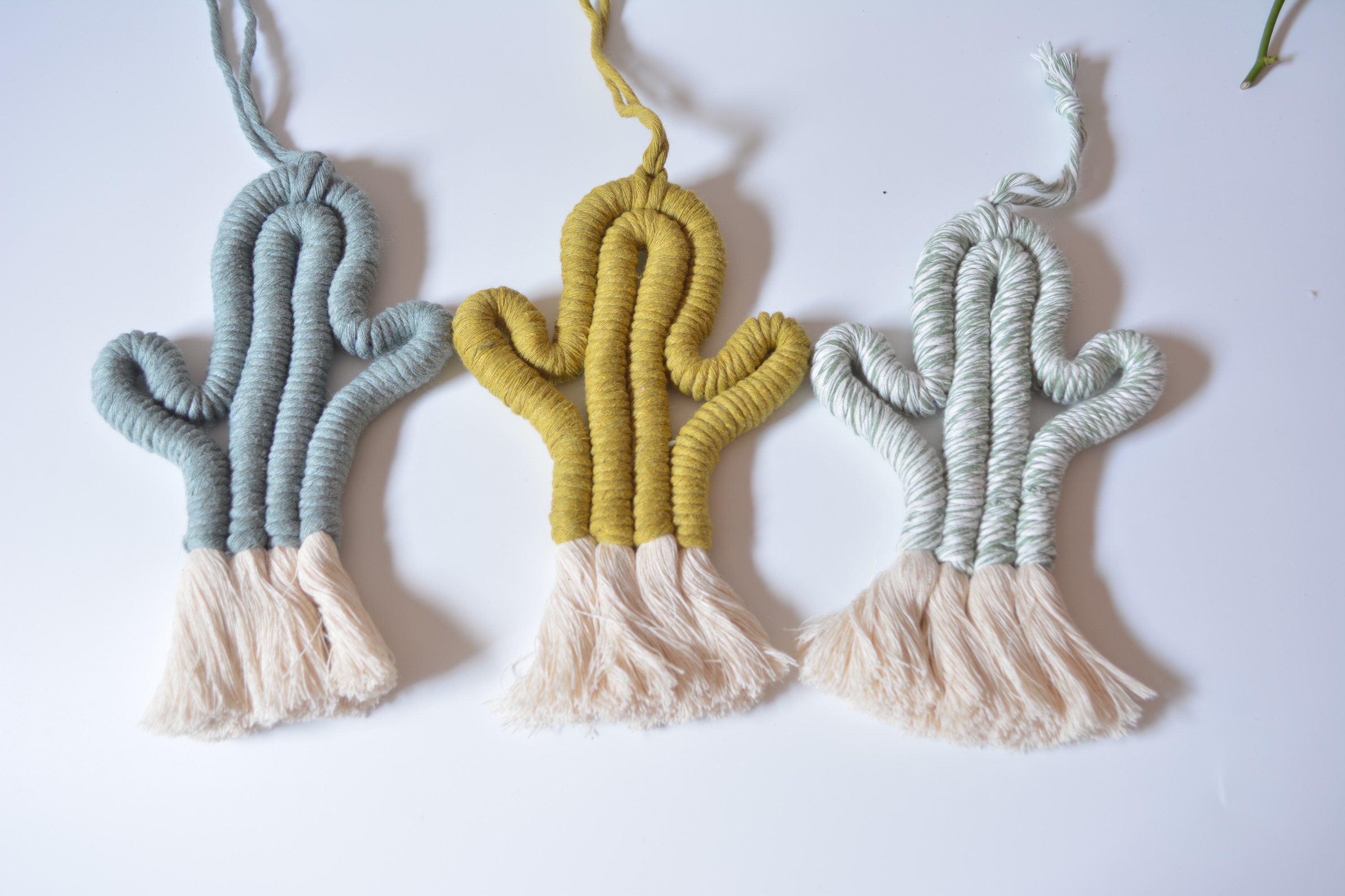 Cactus Kit -MOSS GREEN- Make Your Own Macrame Cactus Wall Hanging, Diy ...