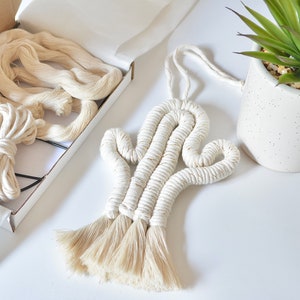 Cactus KIT - Make Your Own Little Macrame Cactus Wall Hanging, DIY ...