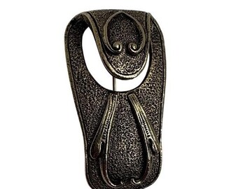 Vintage Bronze Scarf Brooch Sarah Coventry