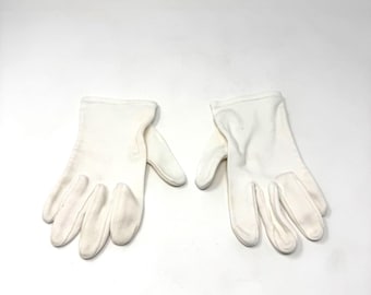 Retro Formal White Gloves Cotton Blend Small Vintage Elegant