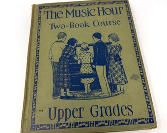 1934 The Music Hour Two-Book Course Upper Grades Silver Burdett Music Vintage