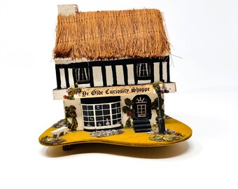 Pauline Ralph Ye Olde Curiosity Shoppe Musical Cottage Reuge Swiss Movement VTG