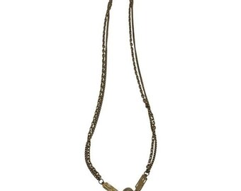 Vintage Gold Tone Double Chain Necklace