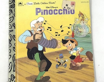 Disney Pinocchio First Little Golden Book 1992 Hardcover Vintage Classic Story