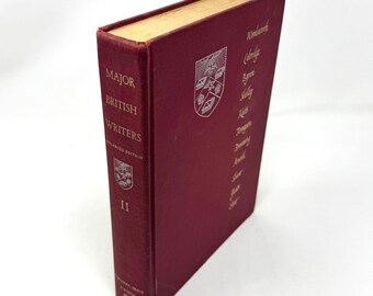 Major British Writers Vol II Book Harcourt Brace Red Hardcover Vintage Classic