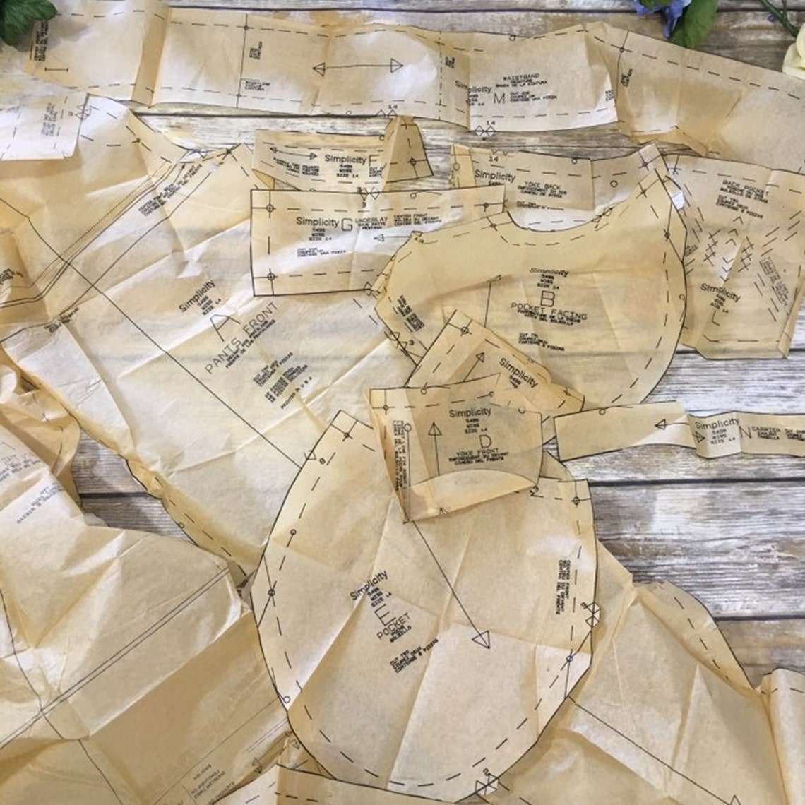 Simplicity Sewing Pattern Jeans Vintage Etsy