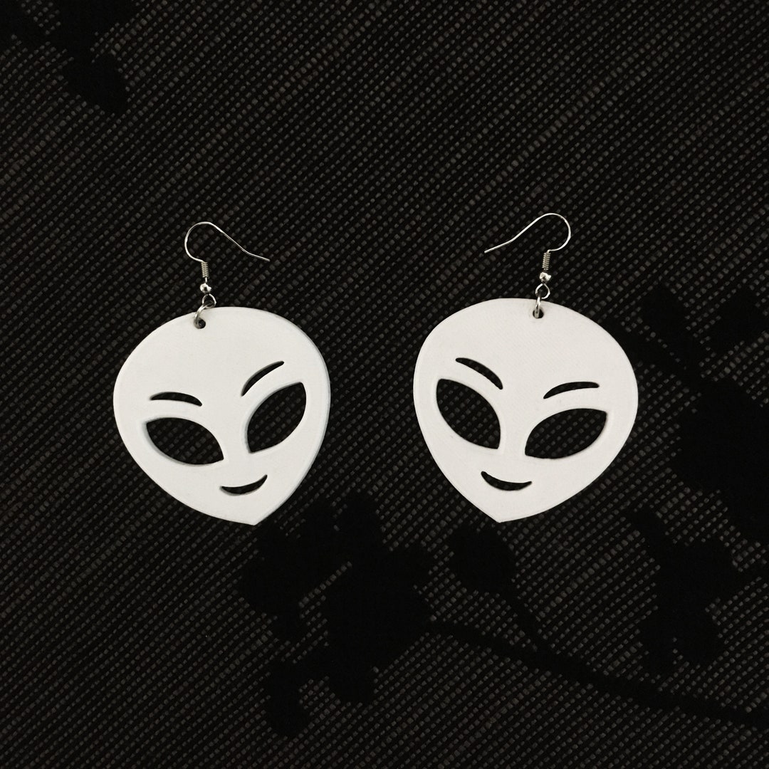 Gruselige Halloween Ohrringe Schädel Alien UFO Hex Produktbild-Vorschau 6