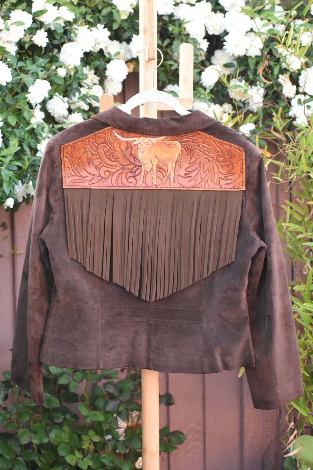 womens blazer mid suede vintage