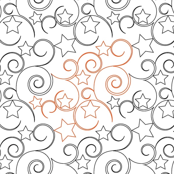 E2e Longarm Digital Designs Stars Etsy