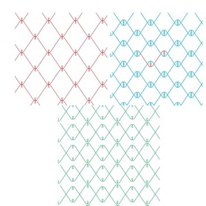 Wire Fence E2E - Digitales Quiltmuster für Langarm-Maschinenquilten