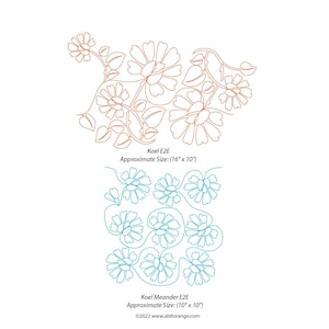 Koel E2E - 02 E2E longarm digitized quilt patterns
