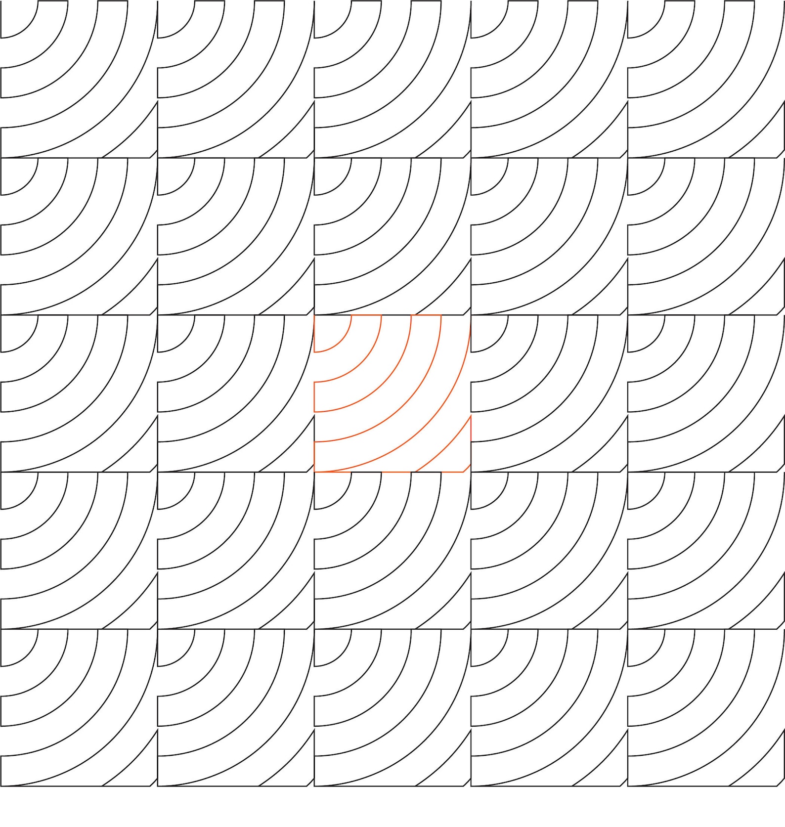 Baptist Fan Squared E2E Digital quilting pattern Etsy