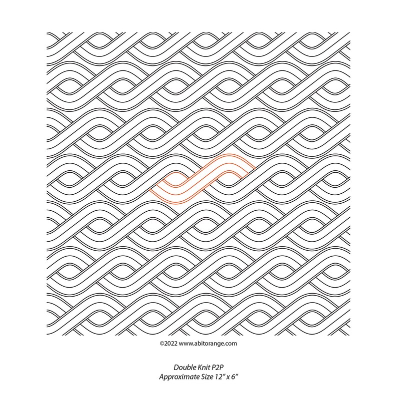 Double Knit Edge to Edge E2E Digital Quilting Design/pattern for