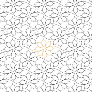 Clematis Asagasumi - E2E digital quilting design / pattern