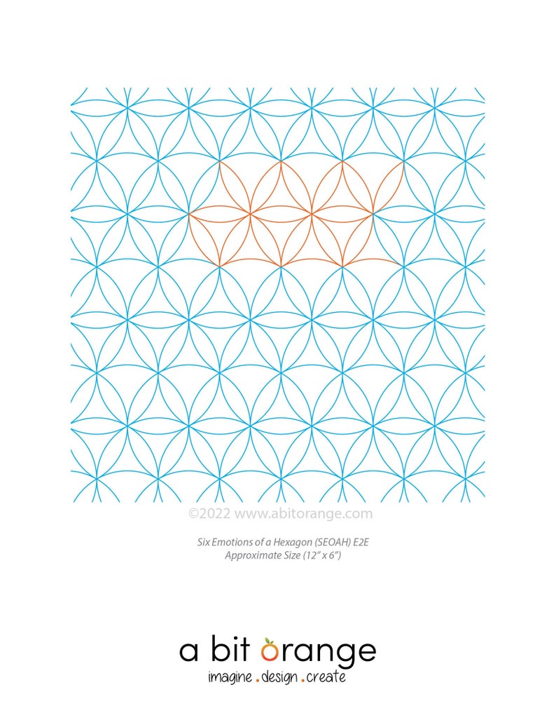E2E Hexagons Longarm Quilt Pattern - Edge to Edge E2E Digital Quilting ...