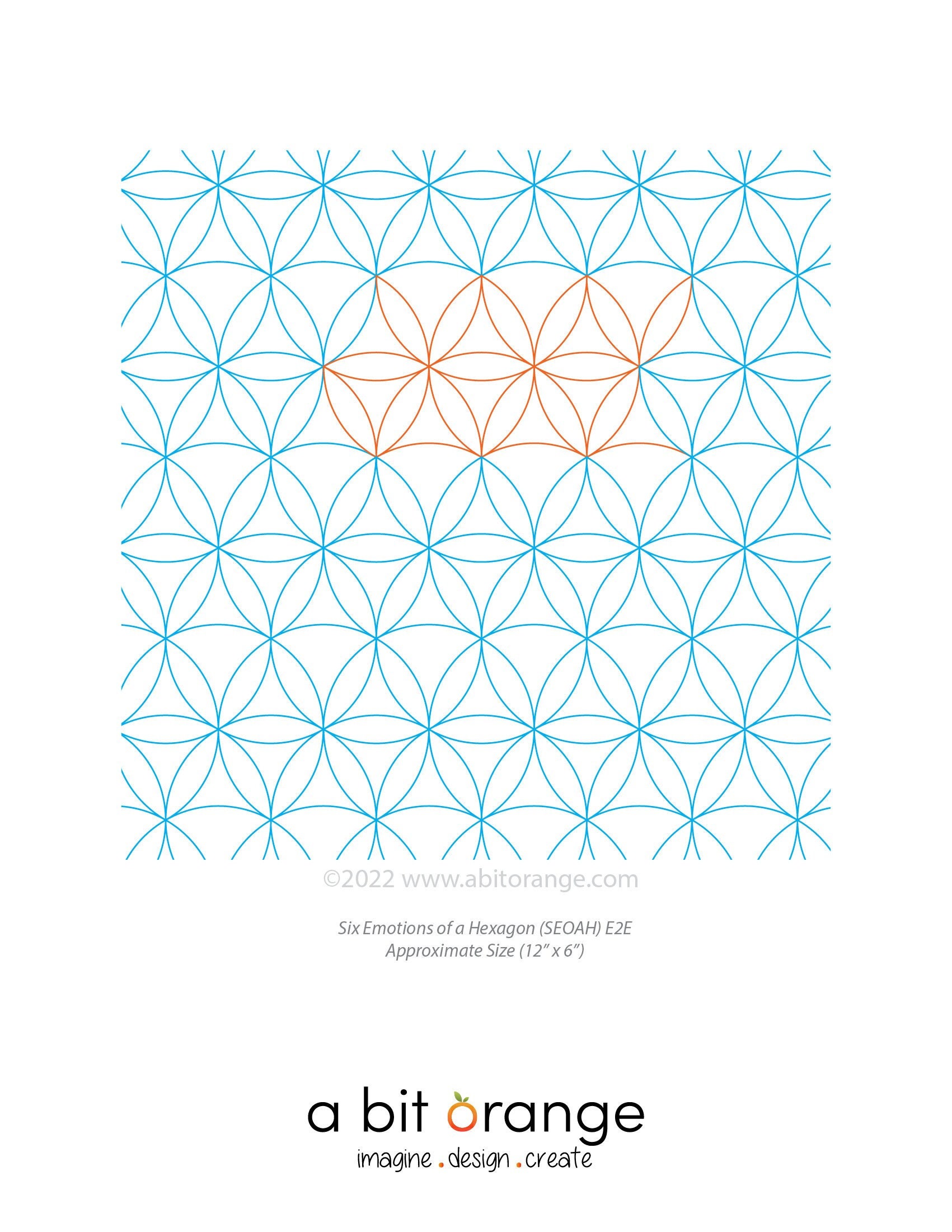 E2E Hexagons Longarm quilt pattern - edge to edge E2E digital quilting design for fast and easy computer quilting