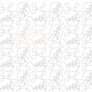 Peut inclure: Un motif répété d'arbres de pin stylisés en noir et orange. Les arbres sont enfermés dans des cercles avec un motif de ligne tourbillonnante.