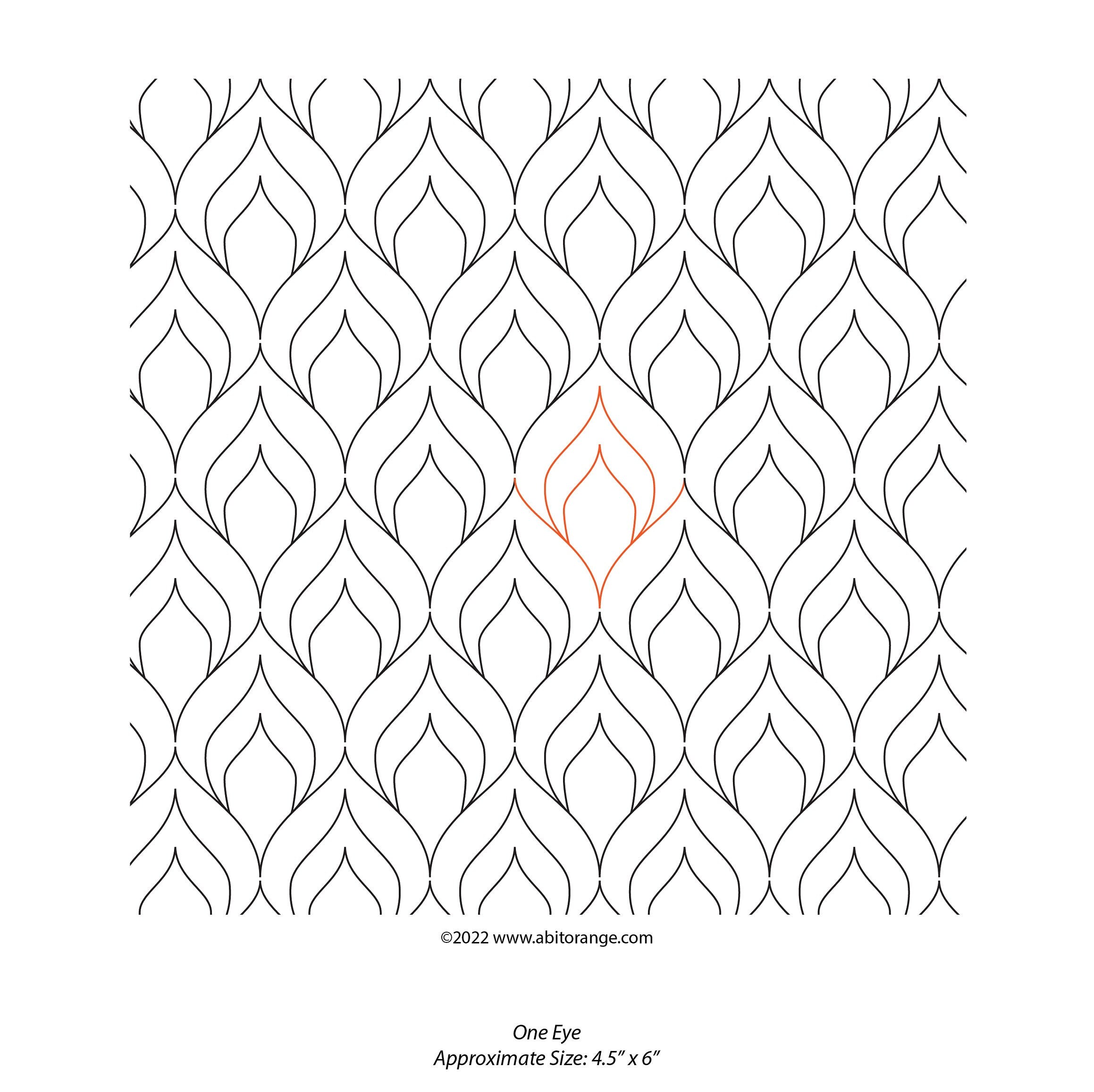 One Eye E2E Digital Quilt Pattern for Longarm Machine Quilting, Fast