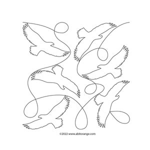 Eagle Meander 03 - Digital quilting