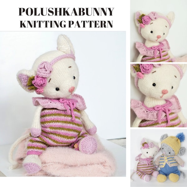 Toy Clothes Knitting Pattern - Outfit Little Charming Mouse