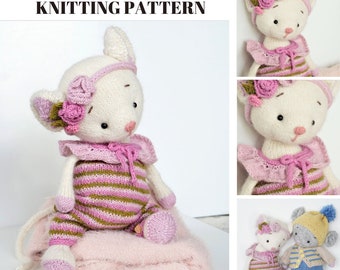 Toy Clothes Knitting Pattern - Outfit Little Charming Mouse