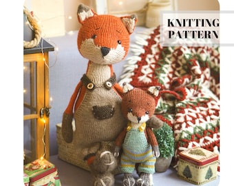 christmas knitting patterns / toy knitting patterns / animal knitting patterns / Toy clothes - all included / Polushkabunny