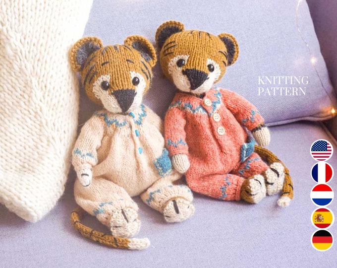 Knitting patterns - Onesie - for baby toys 10''/25cm