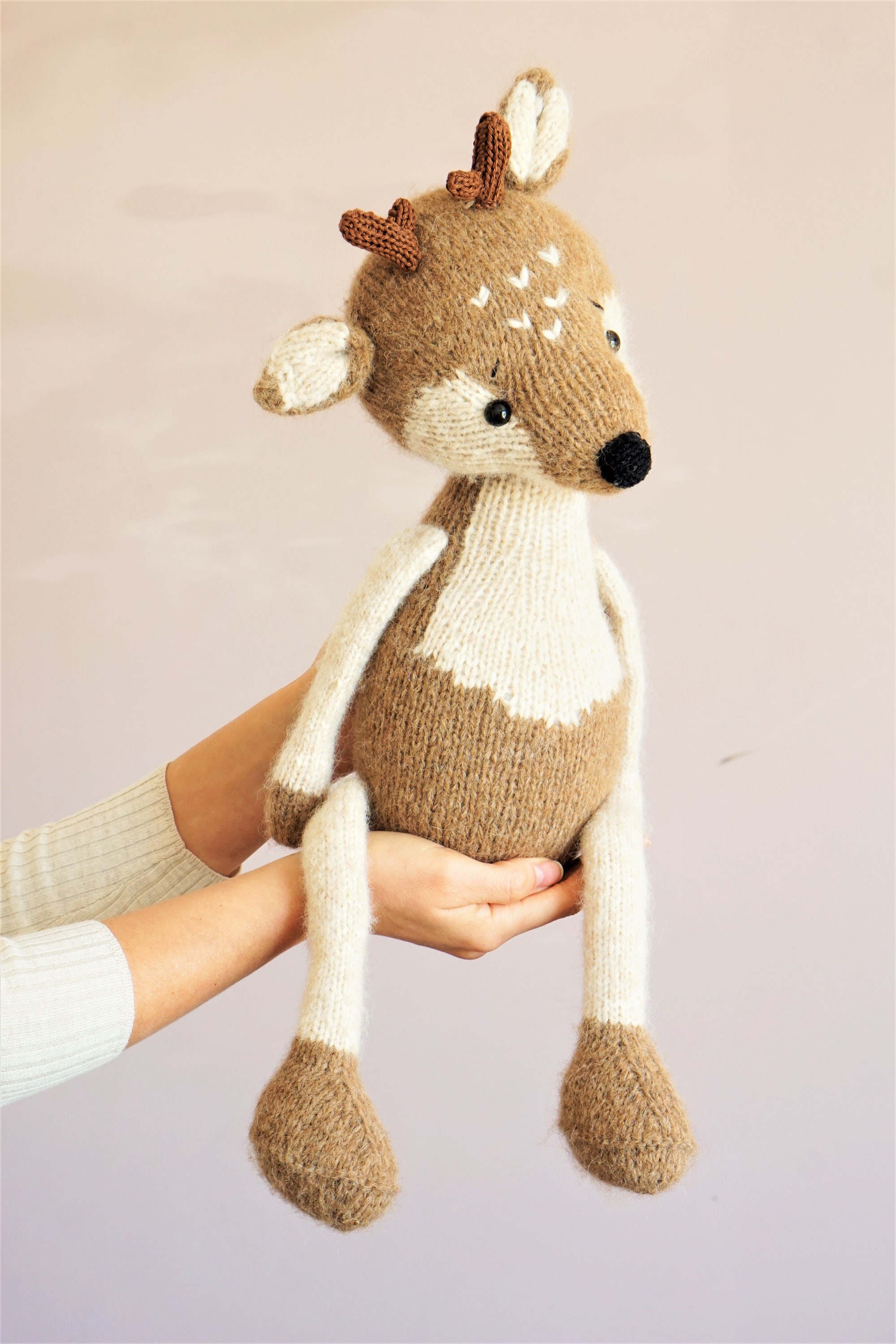 Reindeer knitting pattern Toy Knitting Pattern / Polushkabunny