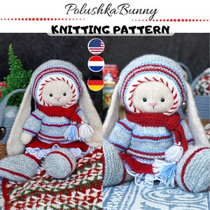 Knitting pattern doll clothes - Winter doll clothes - Toy Clothes Knitting Pattern