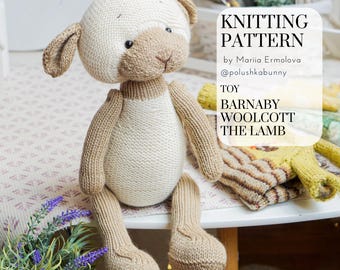 LAMB / SHEEP - Barnaby Woolcott - Toy Knitting Pattern / Polushkabunny