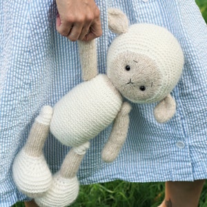 Lamb knitting pattern 15 inches tall Toy Knitting Pattern / Polushkabunny image 6