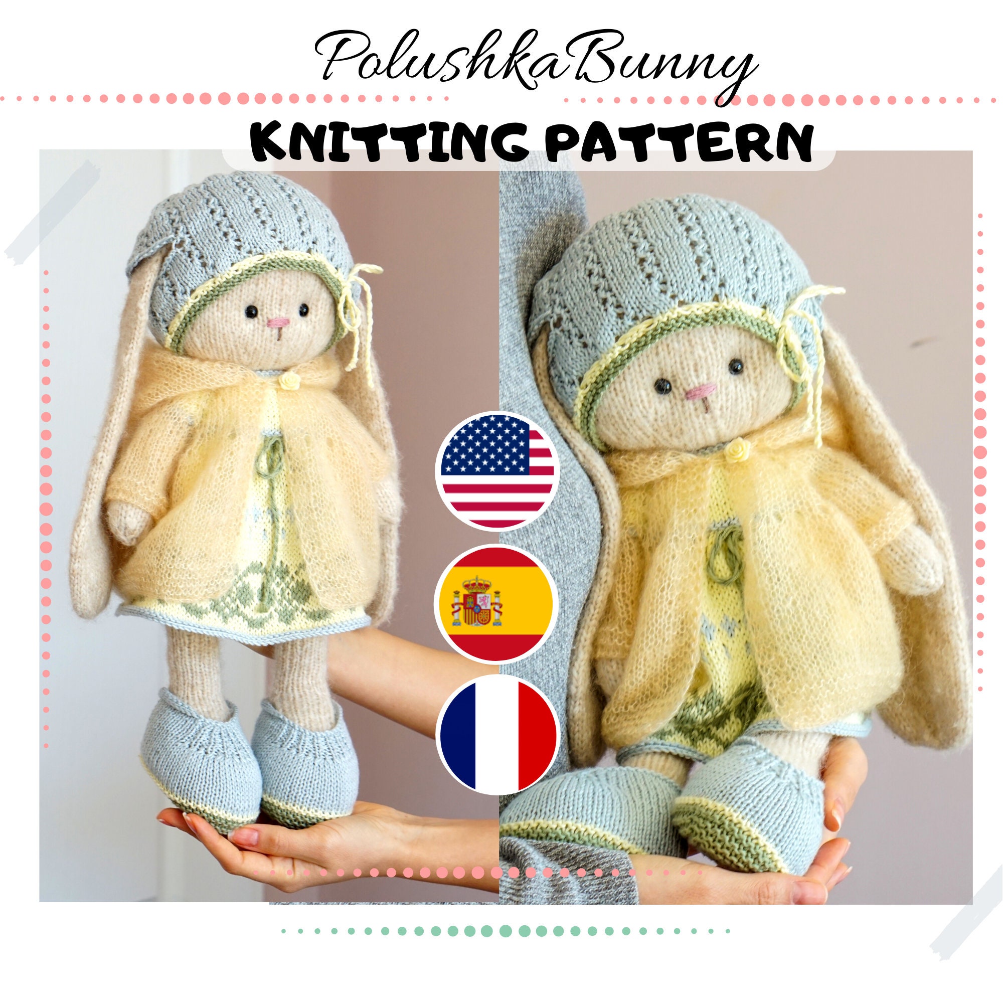 Doll clothes toy knitting pattern PDF Outfit Pretty /Free Knitting Pattern for panties