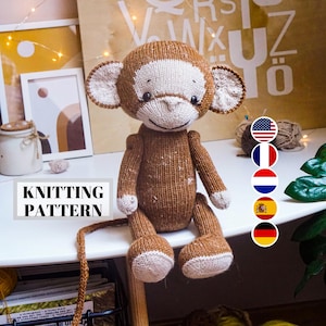 Monkey knitting pattern - Toy Knitting Pattern
