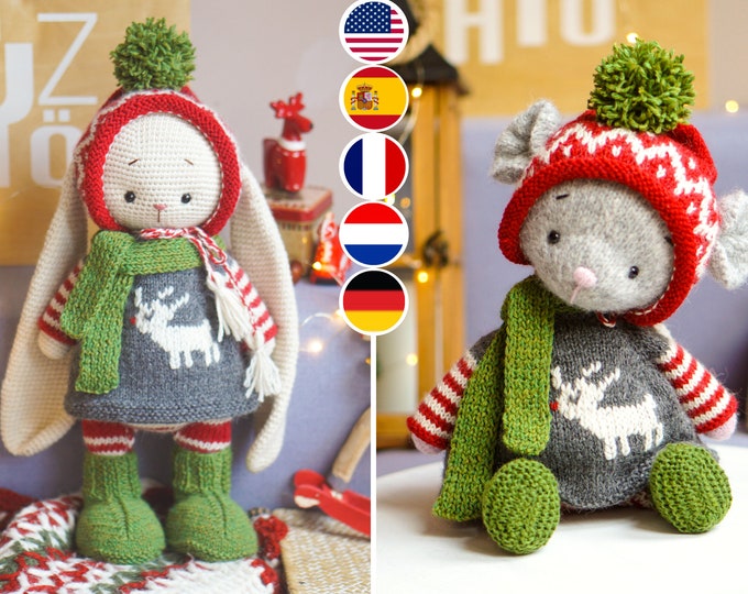 Knitting Toy Clothes Pattern - Christmas Gnome / Polushkabunny