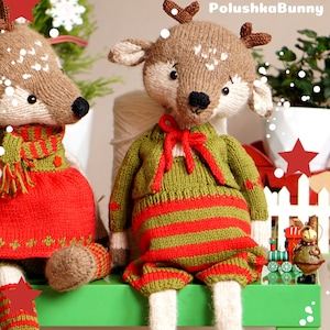 SET Knitting Patterns / Reindeer Knit pattern /Christmas image 8