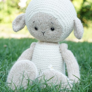 Lamb knitting pattern 15 inches tall Toy Knitting Pattern / Polushkabunny image 8