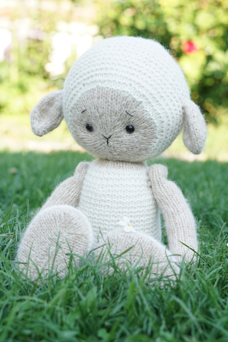 Lamb knitting pattern 15 inches tall Toy Knitting Pattern / Polushkabunny image 8