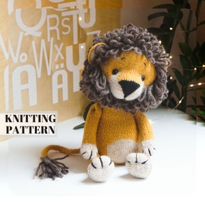 Lion knitting pattern - Toy Knitting Pattern / Polushkabunny