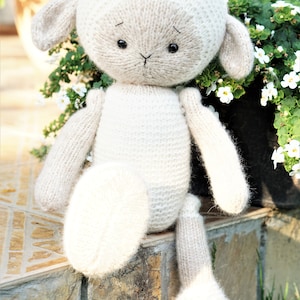 Lamb knitting pattern 15 inches tall Toy Knitting Pattern / Polushkabunny image 9